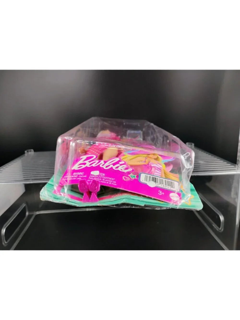 Barbie Beach Day Doll With Accessories Pink Striped Dress Swimwear